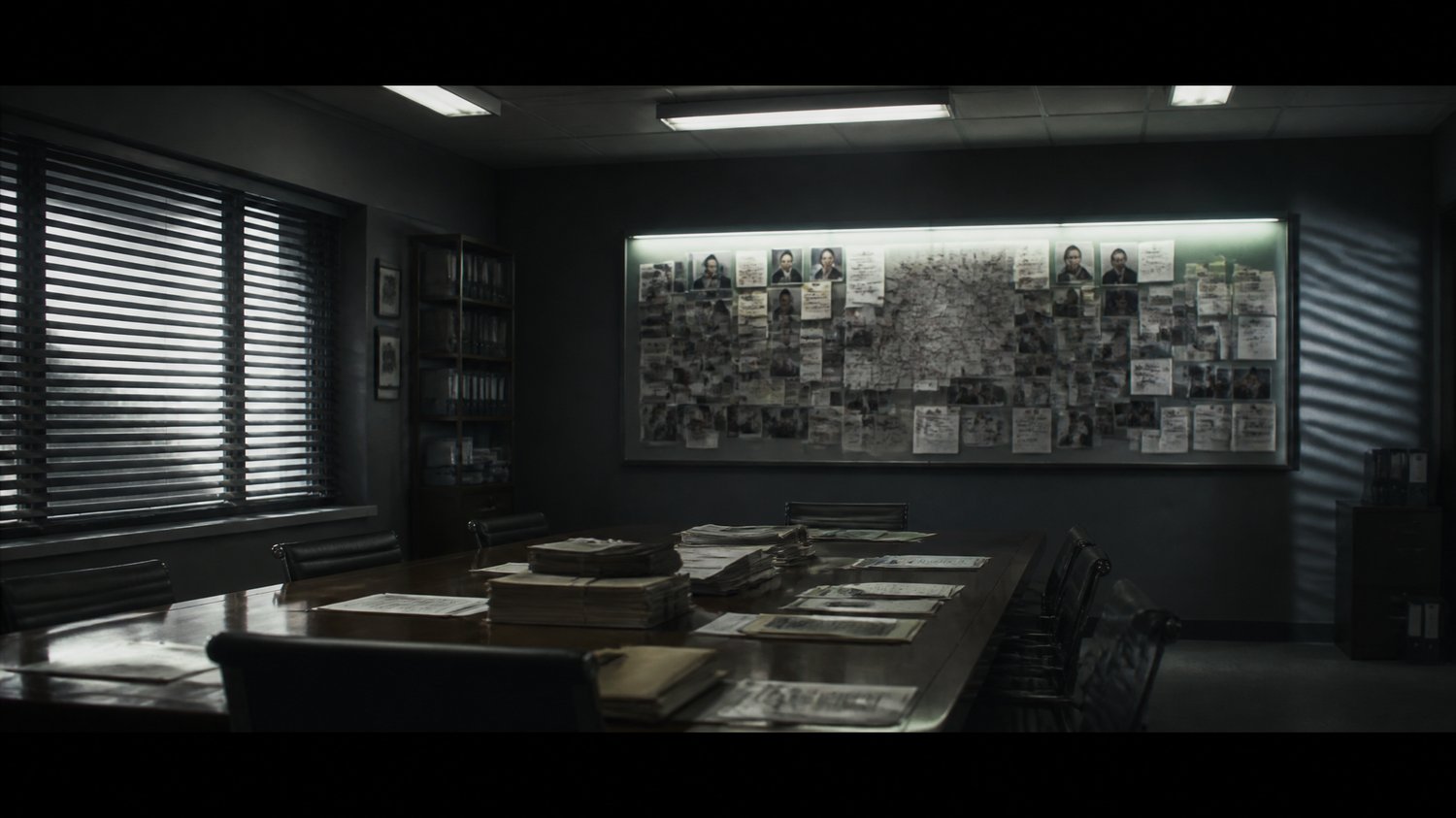 The Briefing Room — Where Sajal builds his profiles and the team is pulled together — the room where a portrait of “the killer” is assembled, sometimes by the killer herself.