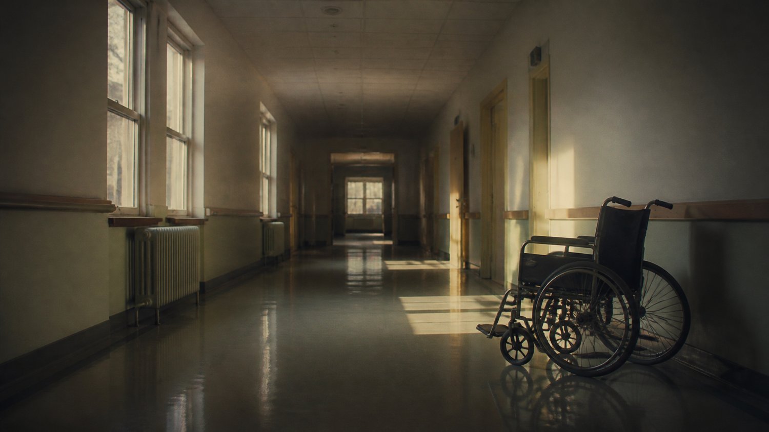 Hospital (Flashback) — Where it began — the loss that made the monster, returned to in memory.