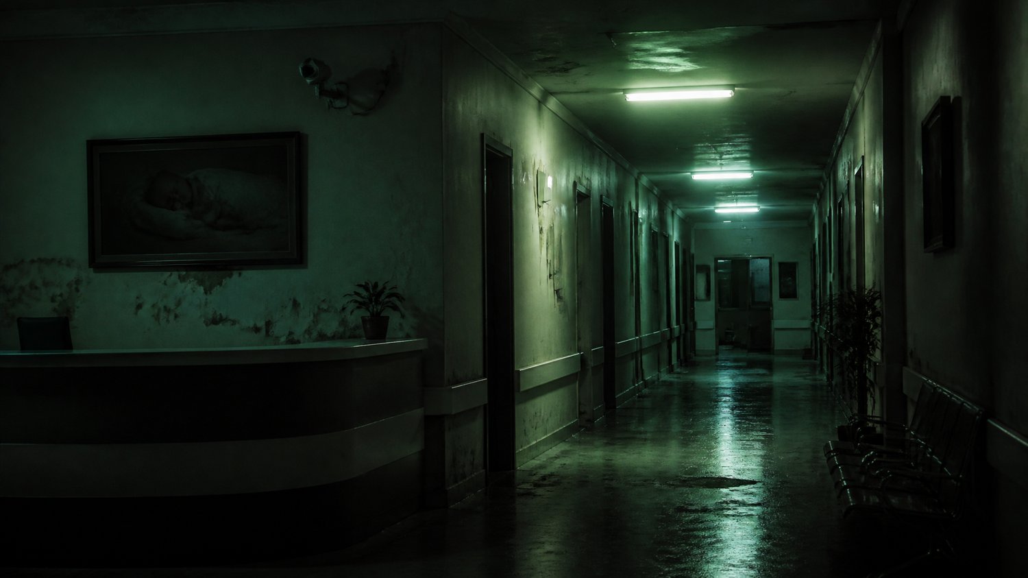 The Nursing Homes — Small, under-lit private maternity clinics with flickering corridors and broken CCTV — ordinary places turned into hunting grounds.