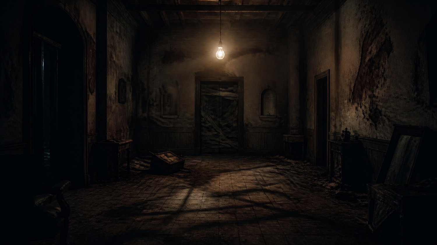 Rajjo Sadan (Interior) — A single bare bulb, a barricaded room, a living baby — the climax’s last, terrible stand.